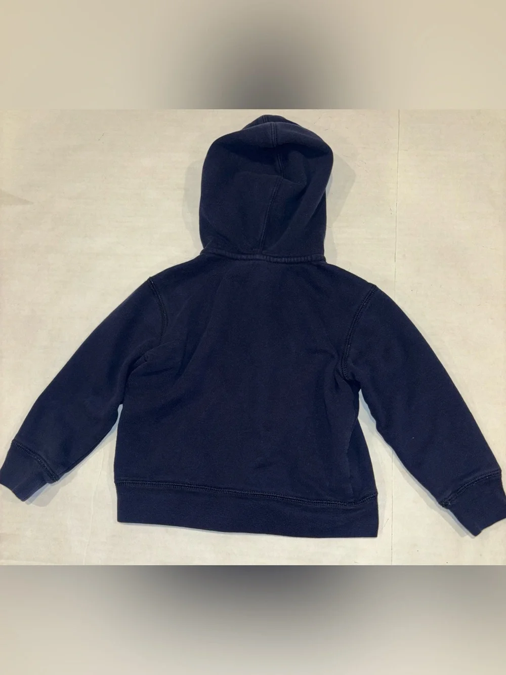Ralph Lauren Navy Zip Hoodie with Red Pony Logo - Kids